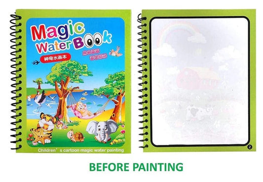 Reusable magic water painting book